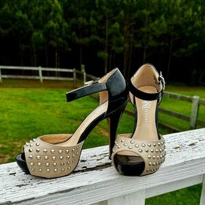 Rock N Republic studded strappy platform sandal.
